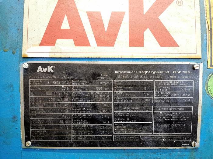 Wartsila 6L26D2 new generators with Tier II certificates x 4 sets