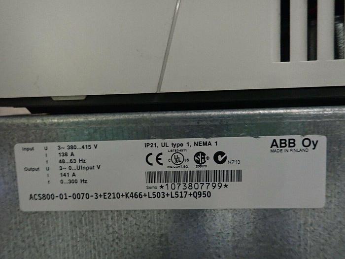Used ABB ACS800-01-007-3 AC Drive with Control Panel CDP312R