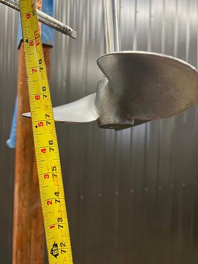 Used USED SONIC CLAMP-ON MIXER, 0.75 HP, WITH STAND