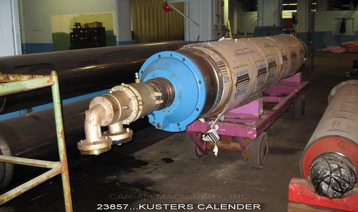 Used Kusters  Calender Two 3-Roll Soft Units, 150" Wide Rolls, Max Linear Pressure, 350 N/Mm, 2000Fpm Speed, Temperature 200 Degrees C 1 Ron Rolls, Temperature 110 Degrees C Covered Roll With Drive 3, Spare Rolls, Complete System #23857