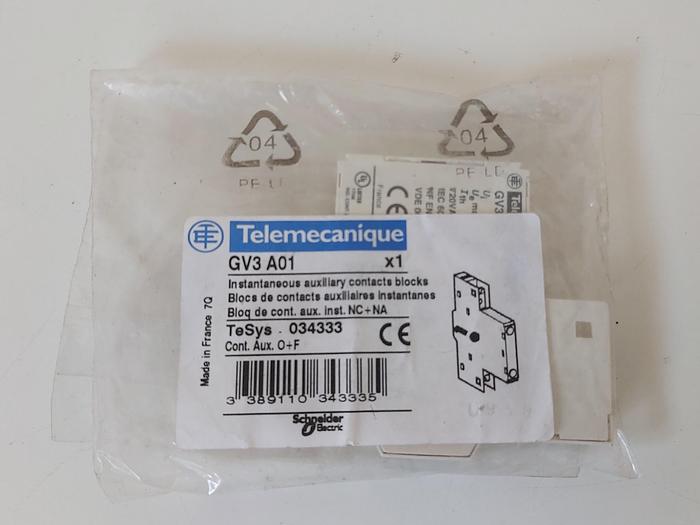 Gebraucht 3 Stück Hilfsschalter, 1x neu, 2 x gebraucht, GV3 A01, Telemechanique gebraucht
