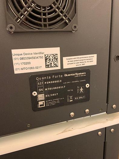 Used 2017 Quanta Systems Forte IPL and Diode system~ Diode hair removal ~ Vascular