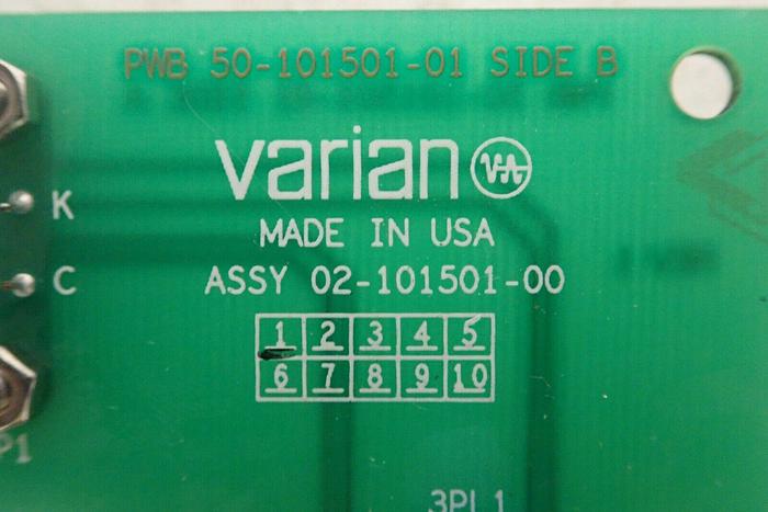 Used Varian 02-101501-00 Board Assembly