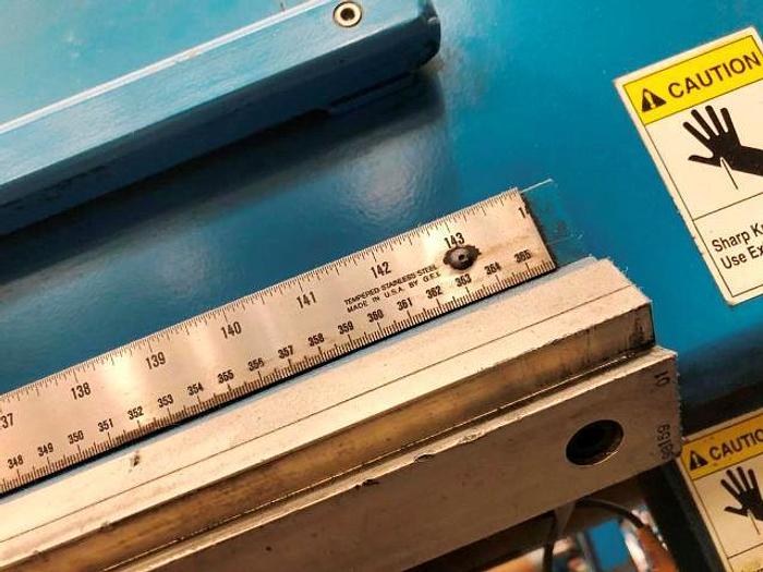 Used 141" DUSENBERY DUPLEX CENTER SURFACE SLITTER REWINDER