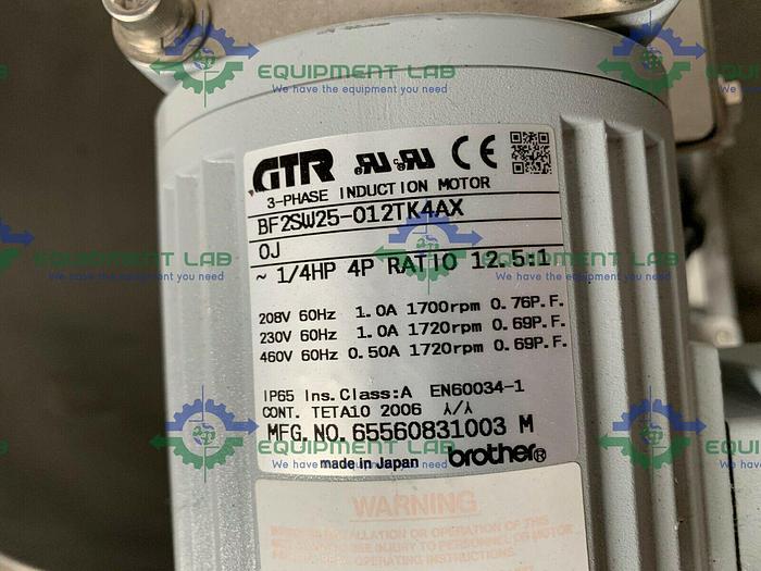 Used Hyclone 250L SV50172-01 Mixer w/ GTR 4Phase 1/4HP Motor on Rolling Cart