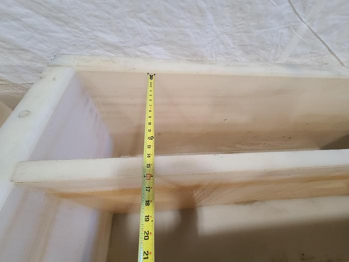 Used Polypro Tank Counter Flow Rinse side and bottom support 70" x 28" x 29" Removable Partition