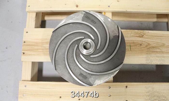 Unused Goulds 3196 MTX Impeller, 4x6x10H, 6-Vane, 10" Diameter #34474