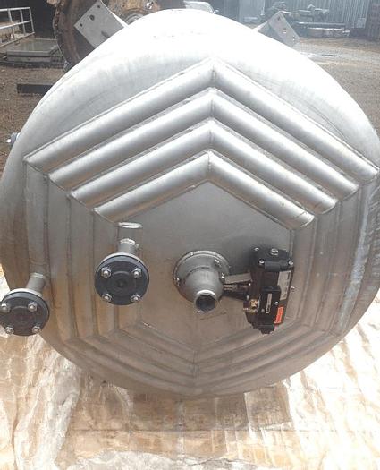 Used 600 GALLON LEE REACTOR/KETTLE WITH HIGH SHEAR MIXER – T-316L – 15 PSI/FV/100 PSI JACKET