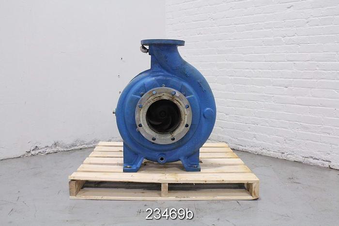 Used Goulds 3175 Pump, 3175M, 6X8X18, 5-Vane Impeller, 16" Impeller Diameter, Ss Casing, Ss Impeller, Ss Stuffing Box, Ss Suction Side Plate, Packing #23469