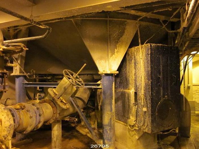 Used Voith Morden 54/43 HOAGV Pulper, 17.5 Feet Diameter (2000 Cubic Feet) All 316L Stainless Steel Tub. Voith Gv-15 Gear Drive With 400 Hp Motor. 200 Rpm Hog Style Stainless Steel Rotor. Extraction Plate Has 0.75" Diameter Holes. New In 1989. #26795