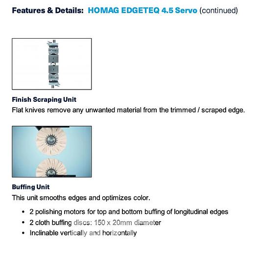 Used 2019 Homag Edgeteq 4.5 Edgebander