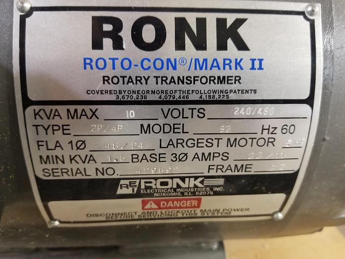 Used Ronk 5HP Phase Converter