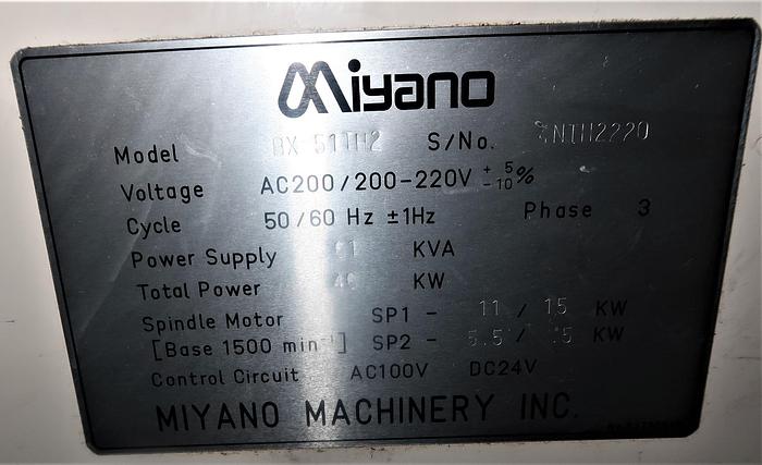 Used 2009 MIYANO ABX-51TH2