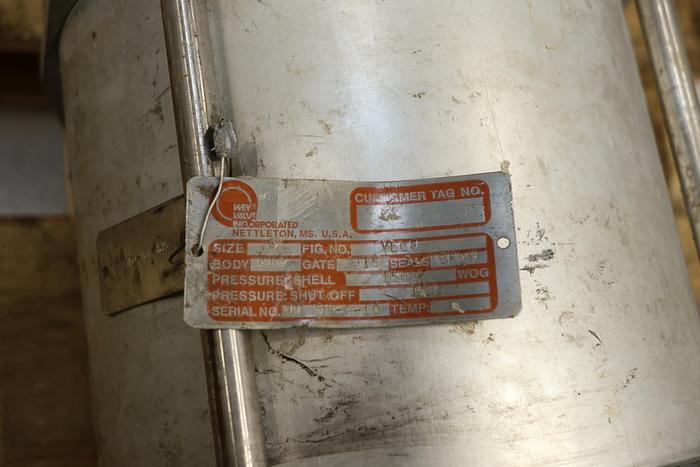 Used Wey 6" VLC8 Air Operated Knife Gate Valve #44222