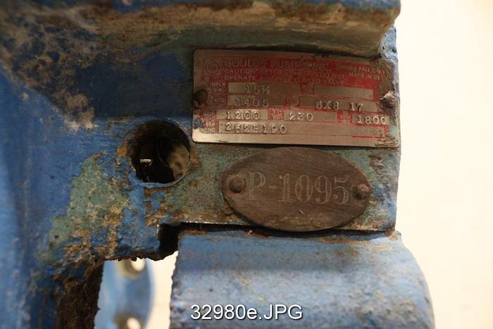 Used Goulds 3405 6x8x17 Split Case Pump #32980
