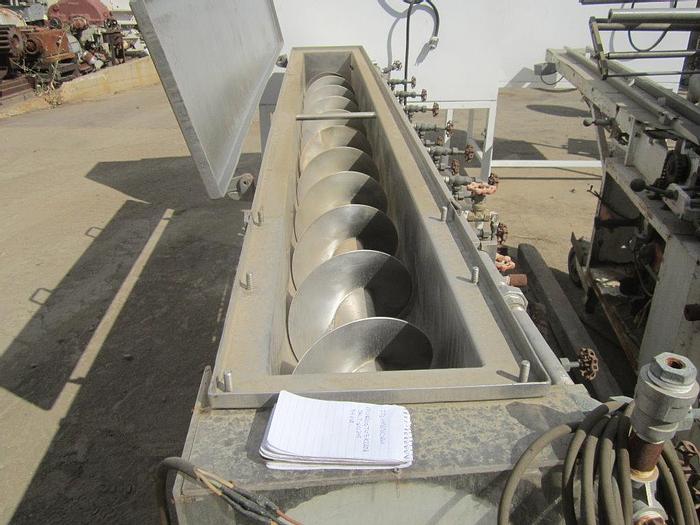 Used Blancher, Screw, 9" x 8', 316 Stainless Steel, Rietz, Thermascrew, Steam #S739222