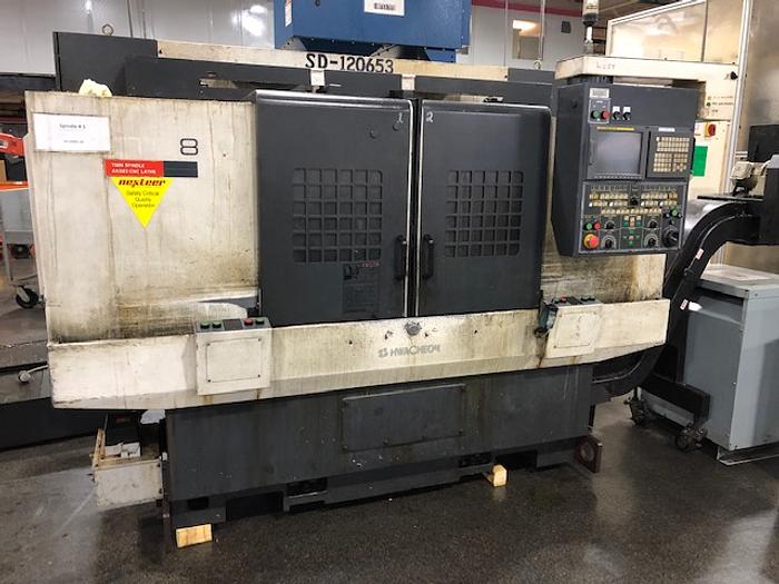 2007 HWACHEON TTC-8 TWIN SPINDLE/TWIM TURRET CNC LATHE