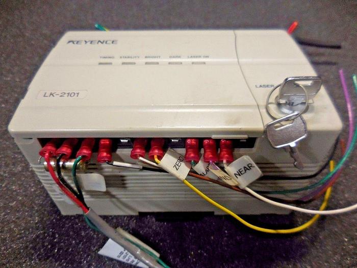Used Keyence LK-2101 CCD Laser Displacement Controller +LK-081 Laser Sensor, Cable