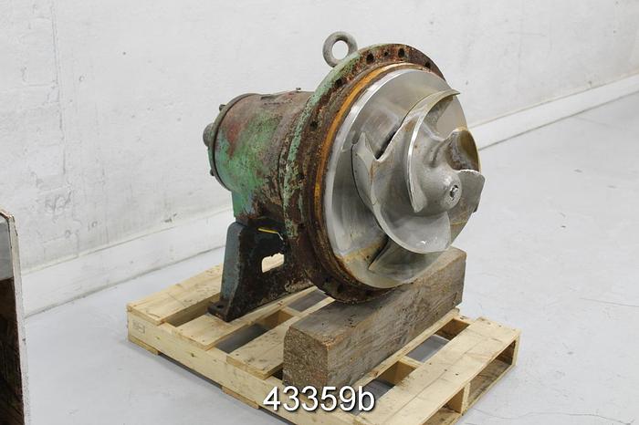 Used Goulds 3175 L Power End, 22" Diameter Stainless Steel Stuffing Box Cover #43359