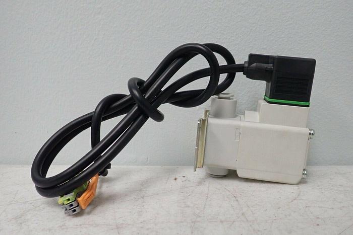 Used SMC Corporation VX220HG 2 Port Solenoid VX2 Valve with Murr Elektronik AC/DC-10A