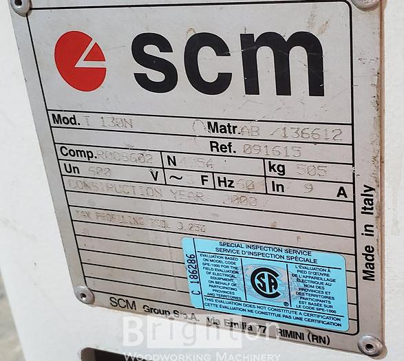 Used 2000 SCM T130N Used Shaper