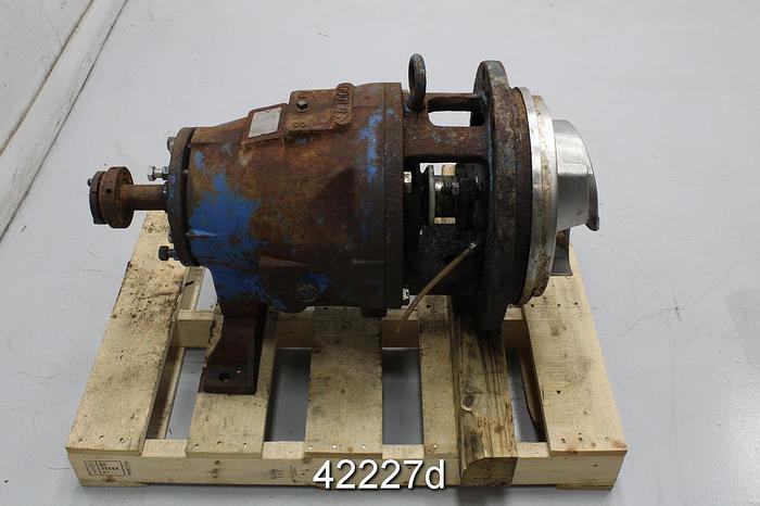 Used Goulds 3175 Pump Power End, 4-vane Stainless Steel 11.5" Impeller #42227