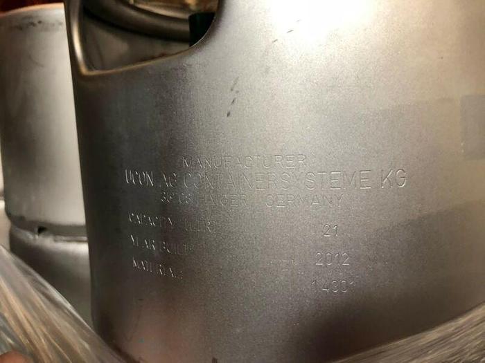 Used Ucon AG Container Systems KG 20 Liter 304 Stainless Steel Keg / Pressure Vessel