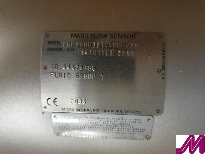 2010 Micromotion CMF300 Mass Flow Sensor