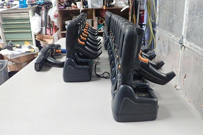 Used (22) Datalogic FalconX3+ FalconX4 Handheld Barcode Scanners w/ (5) 4-Slot Docks 783555042212