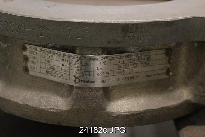 Used Neles Jamesbury 6" Air Operated Butterfly Valve #24182