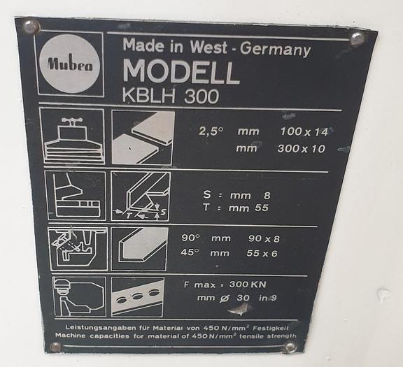 Gebraucht Profilstahlschere Mubea KBLH 300