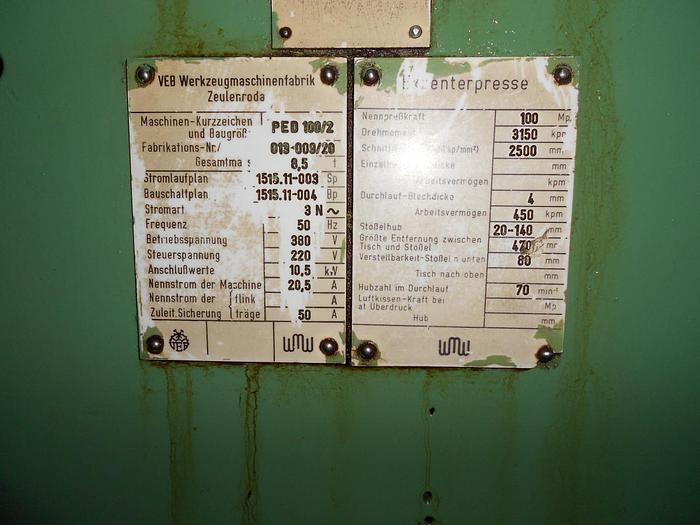 Gebraucht EXCENTERPERS C-FRAME WMW PED100 2