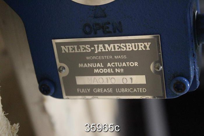 Used Neles Jamesbury 6" Hand Operated Wafer Sphere Butterfly Valve, 815L 11 3600 MT #35965
