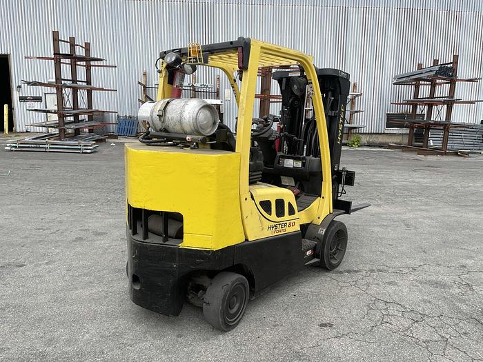 Used 8,000 POUND HYSTER MODEL S80FTBCS MFG. 2013 5,700 HOURS WITH FORKS