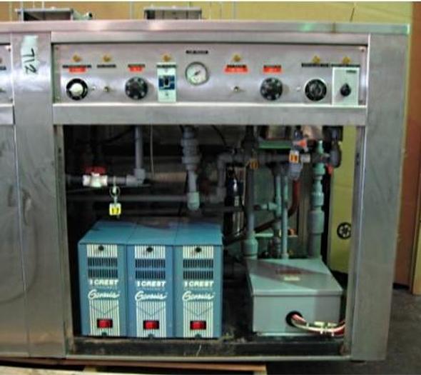 Used Crest Ultrasonic Inline Cleaning System w/ Genesolv Solvent D...
