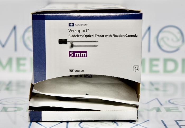 COVIDIEN ONB5STF VERSAPORT BLADELESS OPTICAL TROCAR WITH FIXATION CANNULA 5MM, BOX OF 6