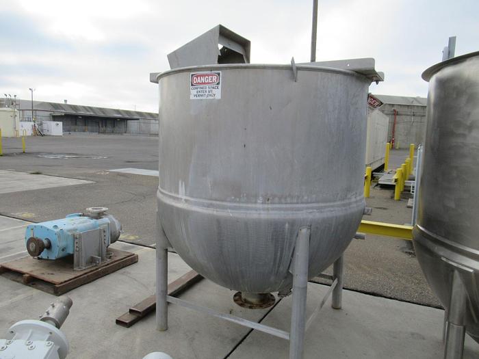 Refurbished 1,000 GALLON LEE KETTLE – S/S – 125 PSI JACKET – WITH NEW AGITATION (#9779)