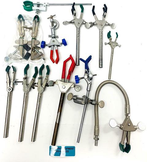 Used VWR Talon 21573-504 Clamps & Various Other Lab Accessories Lot of 13 (8714)W