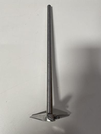 Used 13" L Stainless Steel Impeller Rod w/ 1/2" Diameter Shaft & 3 1/4" Impeller