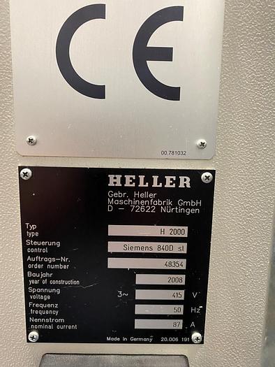 Used 2008 Heller H2000 Horizontal Machining Center