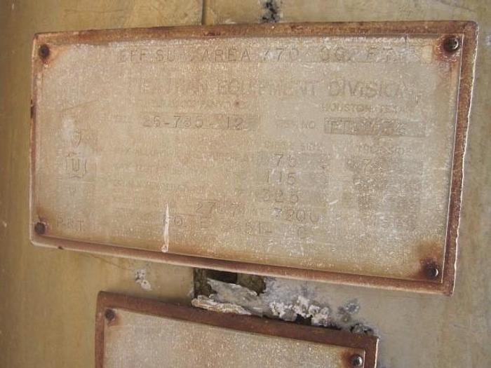 Used Used Heatran approximately 770 sq ft vertical stainless steel heat exchanger