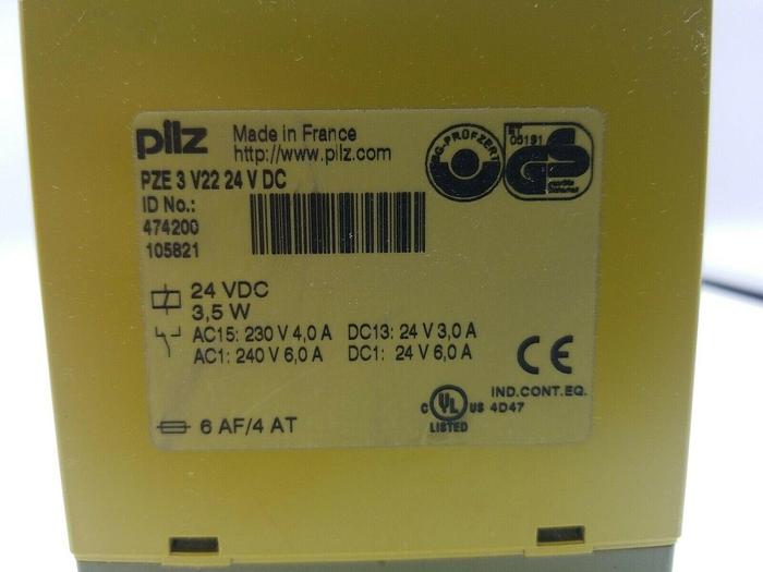 Used PILZ PZE 3 V22 24 V DC