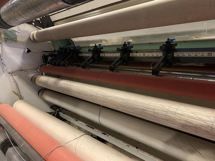 Used 62" TITAN MODEL SR5 CANTILEVERED DUPLEX SLITTER REWINDER 24" OD REWIND