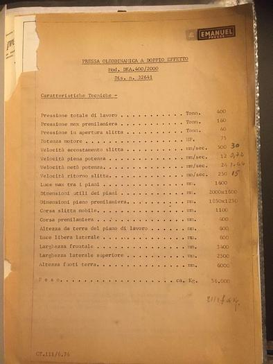 Usato EMANUEL 400 ton