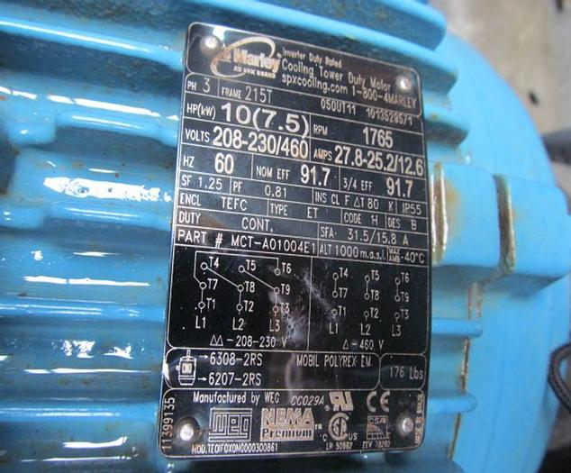 Used SPX – MARLEY COOLING TOWER – 6′ 6 1/4″ L X 12′ 10″ W X 10’2 1/2 IN. H (#9802)