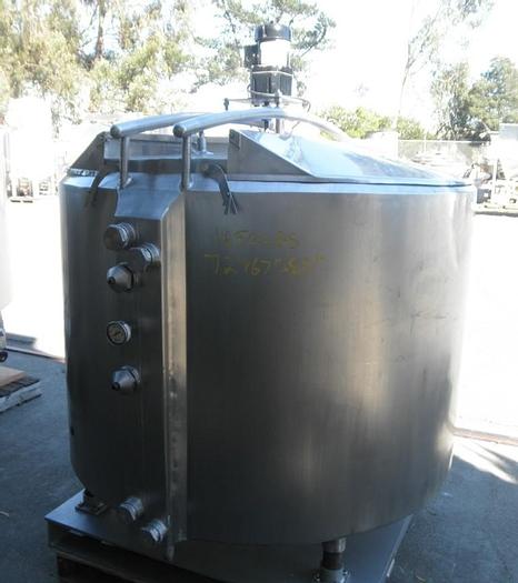Used Tank, 450 Gallon, S/st, Cherry Burrell, Processor, DT/FB, #S741428