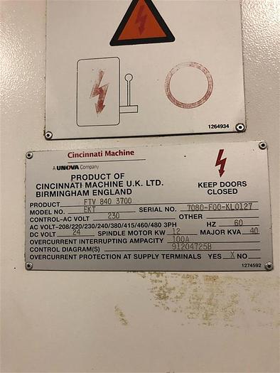 Used 2010 Cincinnati FTV 840/3700