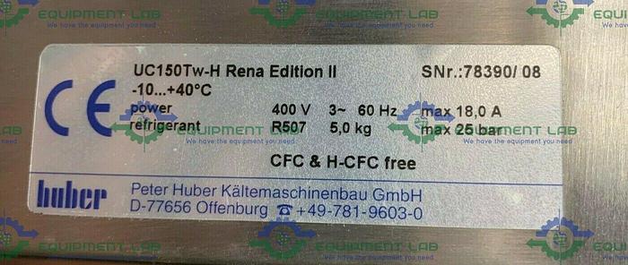 Used Huber Unichiller UC150Tw-H Rena Edition ll Chiller & Heater -10C to +40C 400V