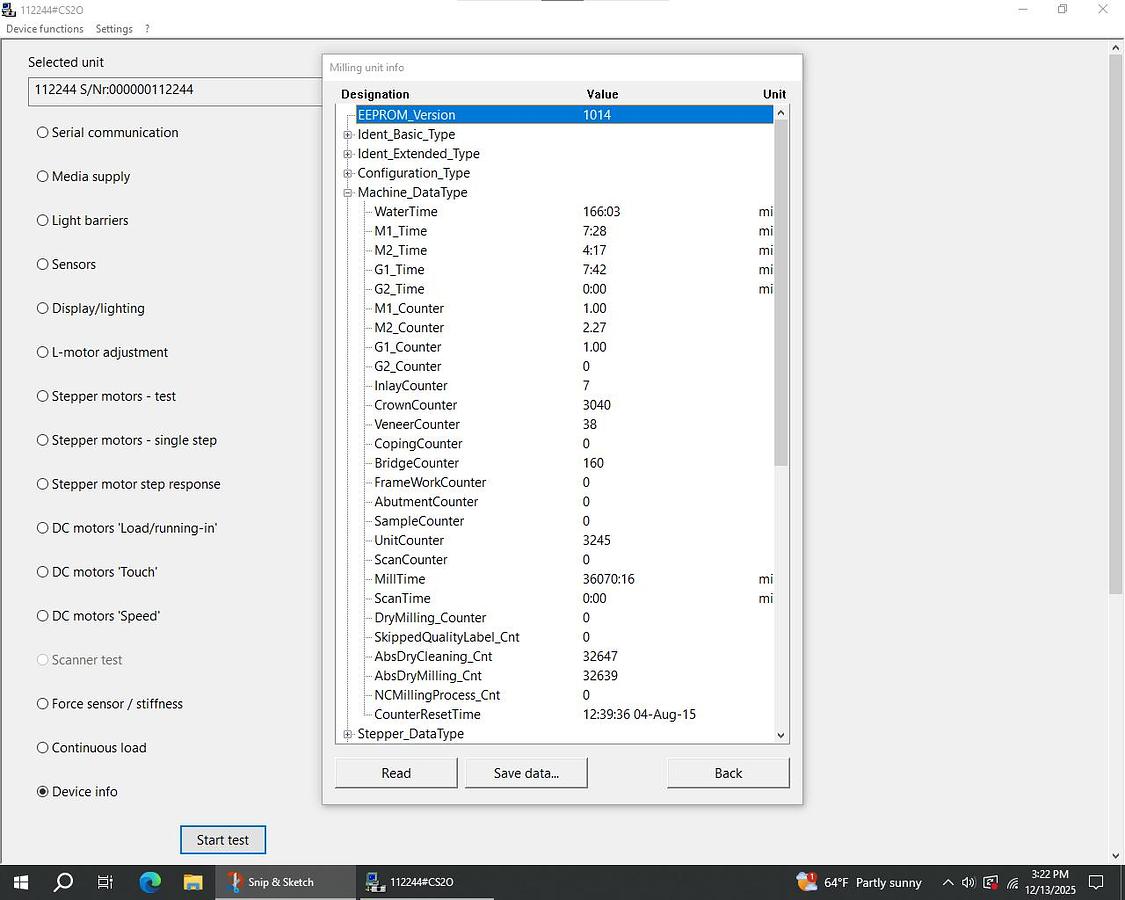 Used 2009 Sirona CEREC MC XL 2-Motor Wet Mill (112244)