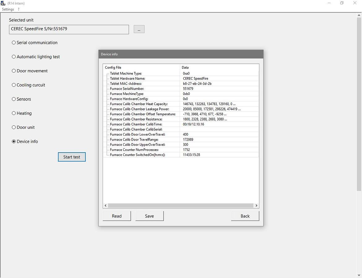Used 2016 Sirona CEREC SpeedFire for Parts/Repair (551679)